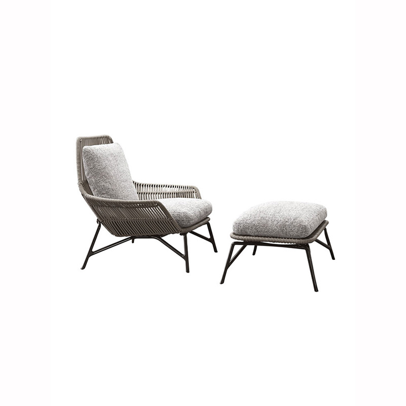 Outdoor Furniture Metal Chairs - Design de corda estrutura de metal