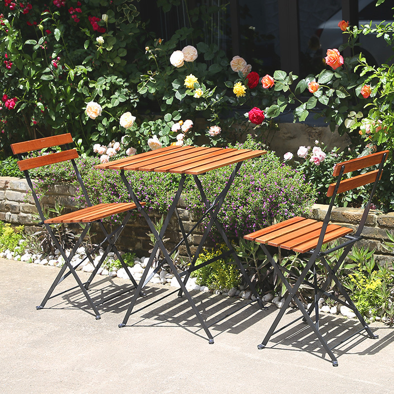 Outdoor Furniture Metal Chairs - Mesas de centro dobráveis de madeira