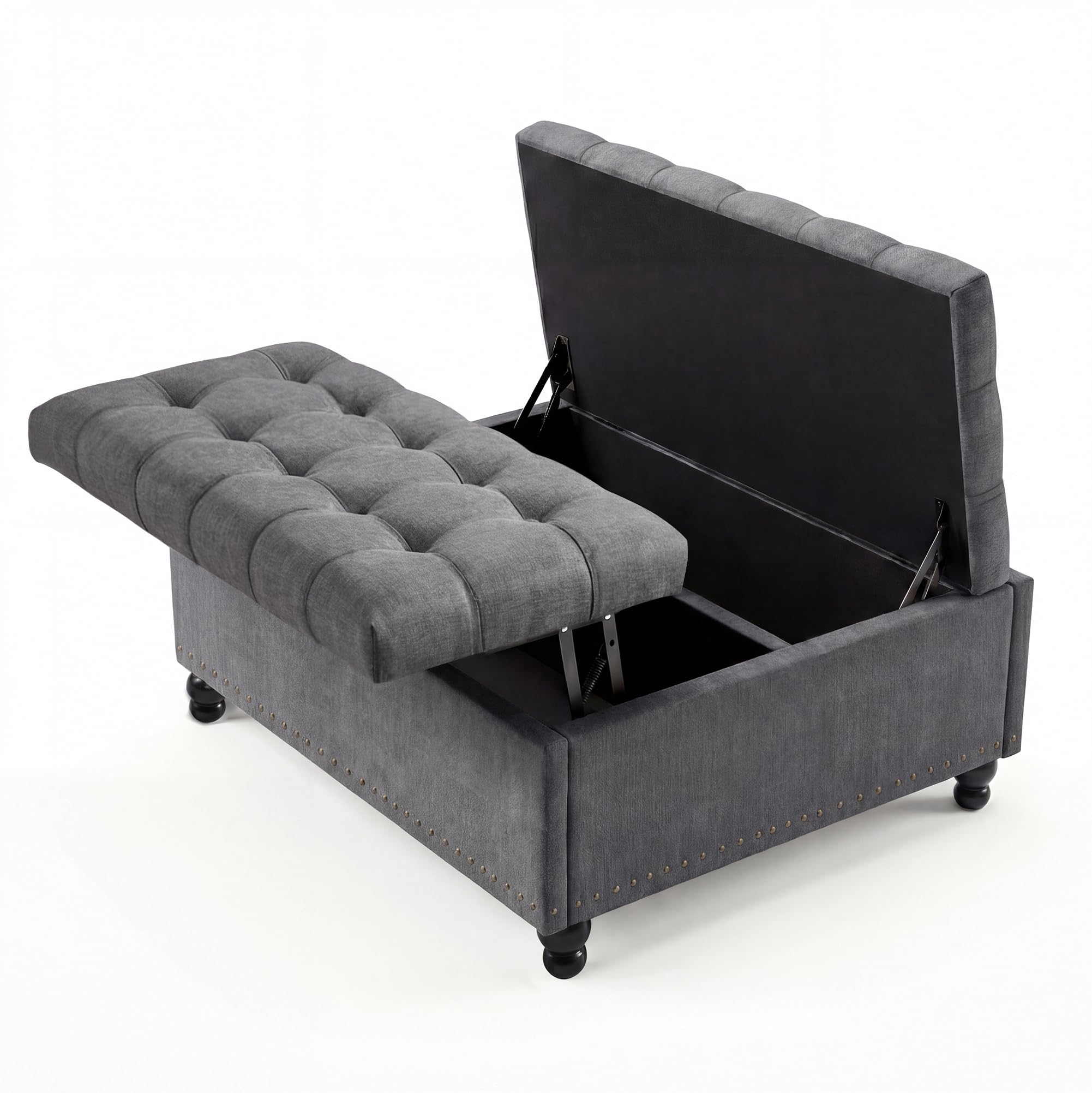 Outdoor Furniture Wood - Puff Baú Retangular de 36 Polegadas